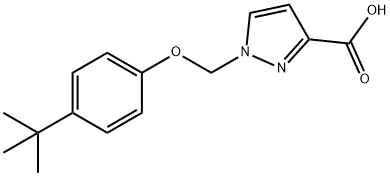 1-(4-TERT-BUTYL-PHENOXYMETHYL)-1 H-PYRAZOLE-3-CARBOXYLIC ACID Struktur