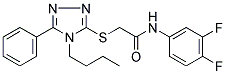 2-[(4-BUTYL-5-PHENYL-4H-1,2,4-TRIAZOL-3-YL)SULFANYL]-N-(3,4-DIFLUOROPHENYL)ACETAMIDE Struktur