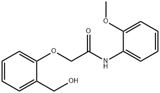 2-(2-HYDROXYMETHYL-PHENOXY)-N-(2-METHOXY-PHENYL)-ACETAMIDE Struktur