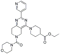 1-[6-(MORPHOLINE-4-CARBONYL)-2-PYRIDIN-3-YL-5,6,7,8-TETRAHYDRO-PYRIDO[4,3-D]PYRIMIDIN-4-YL]-PIPERIDINE-4-CARBOXYLIC ACID ETHYL ESTER Struktur