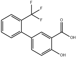 4-HYDROXY-2'-TRIFLUOROMETHYL-BIPHENYL-3-CARBOXYLIC ACID Struktur