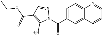 ETHYL 5-AMINO-1-(6-QUINOLINYLCARBONYL)-1H-PYRAZOLE-4-CARBOXYLATE Struktur