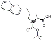 BOC-(R)-GAMMA-(2-NAPHTHALENYLMETHYL)-L-PROLINE Struktur