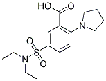 5-DIETHYLSULFAMOYL-2-PYRROLIDIN-1-YL-BENZOIC ACID Struktur