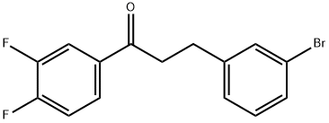 3-(3-BROMOPHENYL)-3',4'-DIFLUOROPROPIOPHENONE Struktur