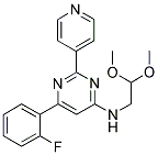 N-(2,2-DIMETHOXYETHYL)-6-(2-FLUOROPHENYL)-2-PYRIDIN-4-YLPYRIMIDIN-4-AMINE Struktur