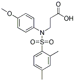 3-[(2,4-DIMETHYL-BENZENESULFONYL)-(4-METHOXY-PHENYL)-AMINO]-PROPIONIC ACID Struktur