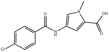 4-(4-CHLORO-BENZOYLAMINO)-1-METHYL-1H-PYRROLE-2-CARBOXYLIC ACID Struktur