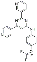 2-PYRIDIN-3-YL-6-PYRIDIN-4-YL-N-[4-(TRIFLUOROMETHOXY)PHENYL]PYRIMIDIN-4-AMINE Struktur