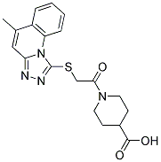 1-([(5-METHYL[1,2,4]TRIAZOLO[4,3-A]QUINOLIN-1-YL)THIO]ACETYL)PIPERIDINE-4-CARBOXYLIC ACID Struktur