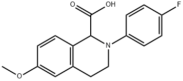 2-(4-FLUORO-PHENYL)-6-METHOXY-1,2,3,4-TETRAHYDRO-ISOQUINOLINE-1-CARBOXYLIC ACID Struktur