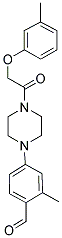 2-METHYL-4-(4-[(3-METHYLPHENOXY)ACETYL]PIPERAZIN-1-YL)BENZALDEHYDE Struktur