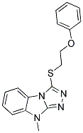 9-METHYL-3-[(2-PHENOXYETHYL)THIO]-9H-[1,2,4]TRIAZOLO[4,3-A]BENZIMIDAZOLE Struktur