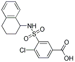 4-CHLORO-3-[(1,2,3,4-TETRAHYDRONAPHTHALEN-1-YLAMINO)SULFONYL]BENZOIC ACID Struktur