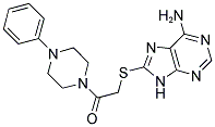 8-([2-OXO-2-(4-PHENYLPIPERAZIN-1-YL)ETHYL]THIO)-9H-PURIN-6-AMINE Struktur