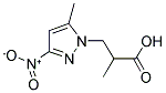 2-METHYL-3-(5-METHYL-3-NITRO-PYRAZOL-1-YL)-PROPIONIC ACID Struktur