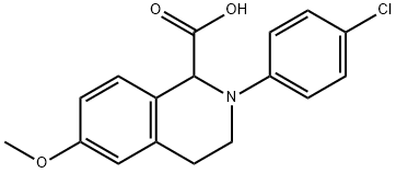 2-(4-CHLORO-PHENYL)-6-METHOXY-1,2,3,4-TETRAHYDRO-ISOQUINOLINE-1-CARBOXYLIC ACID Struktur