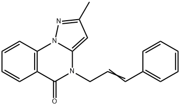 2-METHYL-4-[(E)-3-PHENYL-2-PROPENYL]PYRAZOLO[1,5-A]QUINAZOLIN-5(4H)-ONE Struktur