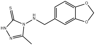 4-((1,3-BENZODIOXOL-5-YLMETHYL)AMINO)-5-METHYL-4H-1,2,4-TRIAZOLE-3-THIOL Struktur