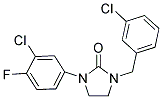 1-(3-CHLOROBENZYL)-3-(3-CHLORO-4-FLUOROPHENYL)IMIDAZOLIDIN-2-ONE Struktur