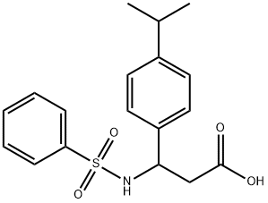 3-(4-ISOPROPYLPHENYL)-3-[(PHENYLSULFONYL)AMINO]PROPANOIC ACID Struktur