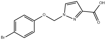 1-(4-BROMO-PHENOXYMETHYL)-1 H-PYRAZOLE-3-CARBOXYLIC ACID Struktur