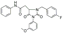 2-(3-(4-FLUOROBENZYL)-1-(3-METHOXYPHENYL)-2,5-DIOXOIMIDAZOLIDIN-4-YL)-N-PHENYLACETAMIDE Struktur