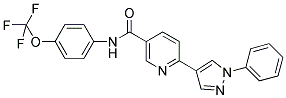 6-(1-PHENYL-1H-PYRAZOL-4-YL)-N-[4-(TRIFLUOROMETHOXY)PHENYL]NICOTINAMIDE Struktur