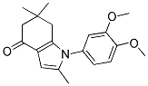 1-(3,4-DIMETHOXYPHENYL)-2,6,6-TRIMETHYL-5,6,7-TRIHYDROINDOL-4-ONE Struktur