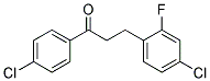 4'-CHLORO-3-(4-CHLORO-2-FLUOROPHENYL)PROPIOPHENONE Struktur