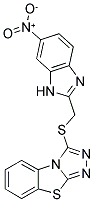 3-([(6-NITRO-1H-BENZIMIDAZOL-2-YL)METHYL]THIO)[1,2,4]TRIAZOLO[3,4-B][1,3]BENZOTHIAZOLE Struktur