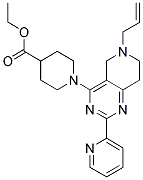 ETHYL 1-(6-ALLYL-2-PYRIDIN-2-YL-5,6,7,8-TETRAHYDROPYRIDO[4,3-D]PYRIMIDIN-4-YL)PIPERIDINE-4-CARBOXYLATE Struktur