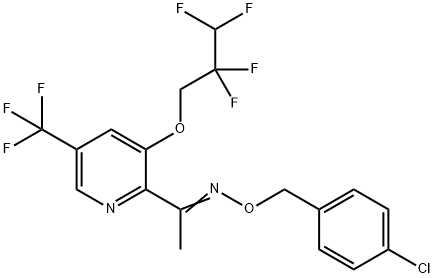 1-[3-(2,2,3,3-TETRAFLUOROPROPOXY)-5-(TRIFLUOROMETHYL)-2-PYRIDINYL]-1-ETHANONE O-(4-CHLOROBENZYL)OXIME Struktur