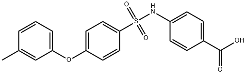 4-(([4-(3-METHYLPHENOXY)PHENYL]SULFONYL)AMINO)BENZOIC ACID Struktur