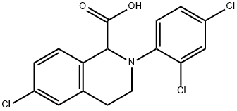 6-CHLORO-2-(2,4-DICHLORO-PHENYL)-1,2,3,4-TETRAHYDRO-ISOQUINOLINE-1-CARBOXYLIC ACID Struktur