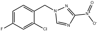 1-(2-CHLORO-4-FLUORO-BENZYL)-3-NITRO-1 H-[1,2,4]TRIAZOLE Struktur