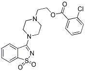 2-[4-(1,1-DIOXIDO-1,2-BENZISOTHIAZOL-3-YL)PIPERAZIN-1-YL]ETHYL 2-CHLOROBENZOATE Struktur