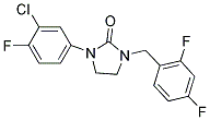 1-(3-CHLORO-4-FLUOROPHENYL)-3-(2,4-DIFLUOROBENZYL)IMIDAZOLIDIN-2-ONE Struktur