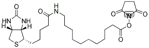 11-[(+)-BIOTINYL]AMINOUNDECANOIC ACID N-HYDROXYSUCCINIMDE ESTER Struktur