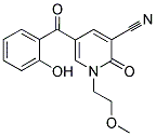 5-(2-HYDROXYBENZOYL)-1-(2-METHOXYETHYL)-2-OXO-1,2-DIHYDROPYRIDINE-3-CARBONITRILE Struktur