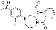 ACETIC ACID 2-[4-(2-FLUORO-4-METHANESULFONYL-PHENYL)-[1,4]DIAZEPANE-1-CARBONYL]-PHENYL ESTER Struktur