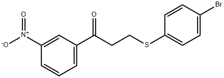 3-[(4-BROMOPHENYL)SULFANYL]-1-(3-NITROPHENYL)-1-PROPANONE Struktur