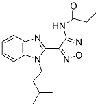 N-{4-[1-(3-METHYLBUTYL)-1H-BENZIMIDAZOL-2-YL]-1,2,5-OXADIAZOL-3-YL}PROPANAMIDE Struktur