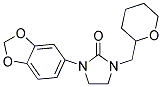 1-(1,3-BENZODIOXOL-5-YL)-3-(TETRAHYDRO-2H-PYRAN-2-YLMETHYL)IMIDAZOLIDIN-2-ONE Struktur