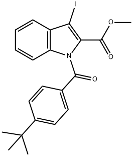 METHYL 1-[4-(TERT-BUTYL)BENZOYL]-3-IODO-1H-INDOLE-2-CARBOXYLATE Struktur