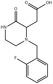 [1-(2-FLUORO-BENZYL)-3-OXO-PIPERAZIN-2-YL]-ACETIC ACID Struktur