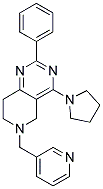 2-PHENYL-6-PYRIDIN-3-YLMETHYL-4-PYRROLIDIN-1-YL-5,6,7,8-TETRAHYDRO-PYRIDO[4,3-D]PYRIMIDINE Struktur