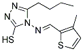 5-BUTYL-4-[(3-METHYL-THIOPHEN-2-YLMETHYLENE)-AMINO]-4H-[1,2,4]TRIAZOLE-3-THIOL Struktur