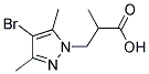 3-(4-BROMO-3,5-DIMETHYL-PYRAZOL-1-YL)-2-METHYL-PROPIONIC ACID Struktur