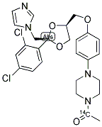 KETOCONAZOLE, [ACETYL-1-14C] Struktur